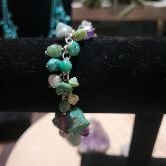Sajen Sterling Multi Stone Turquoise Bracelet - Picture 2 of 4